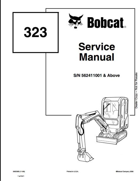 bobcat 323 mini excavator service manual|bobcat mini excavator size chart.